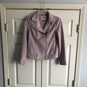 Suede lavender Moto jacket
